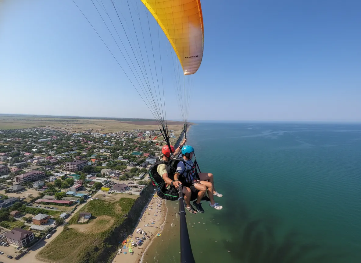 Активный отдых в Кучугурах: полет на параплане с инструктором для всей семьи